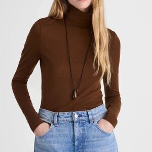 Madewell Wool Cashmere Turtleneck Top | Quiet Luxury Spring Layering Basic M
